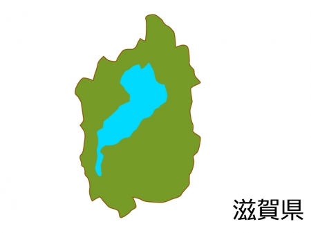 滋賀県の地図（色付き）のイラスト素材 | イラスト無料・かわいいテンプレート