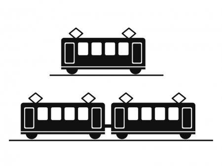 電車・鉄道イラストアイコン素材01　無料ダウンロード