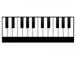 ピアノ鍵盤 音楽素材01 イラスト無料 かわいいテンプレート