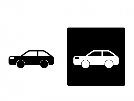 車・ステーションワゴンシルエットイラスト素材　無料ダウンロード