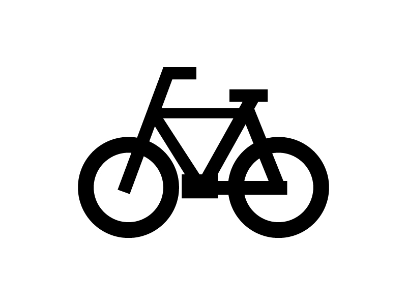 自転車マーク・サイクリングシルエットイラスト素材01