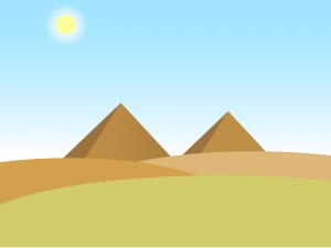砂漠 ピラミッドイラスト素材01 イラスト無料 かわいいテンプレート