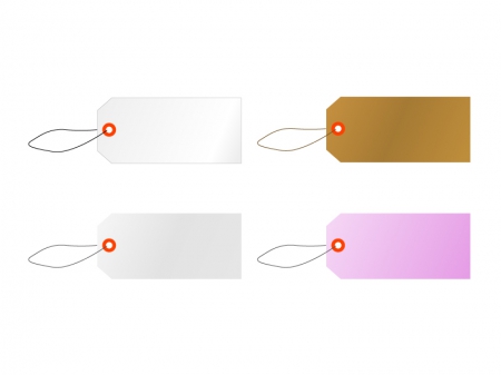 タグ・ラベルイラスト素材01　無料ダウンロード