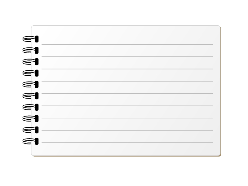 メモ帳・ノートイラスト素材　無料ダウンロード