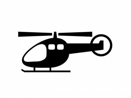 ヘリコプター・飛行機シルエット素材　無料ダウンロード
