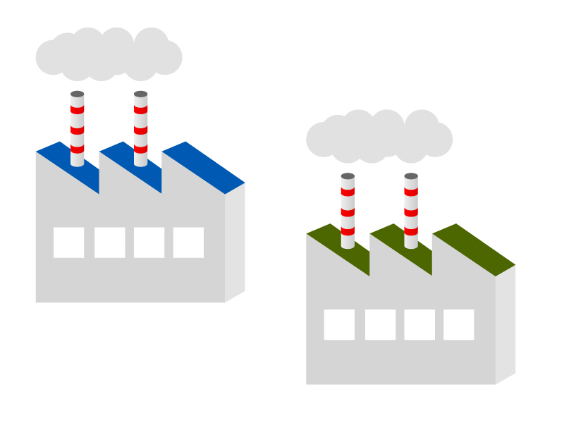 工場・煙突イラスト素材　無料ダウンロード