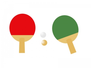 卓球 ピンポンラケットイラスト素材 イラスト無料 かわいいテンプレート