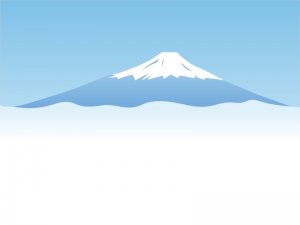 雲海と富士山のイラスト素材 イラスト無料 かわいいテンプレート