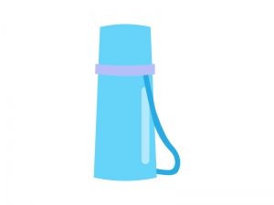 ブルーの水筒のイラスト素材 イラスト無料 かわいいテンプレート