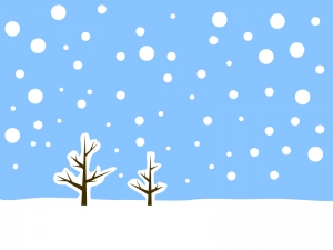 シンプルな雪景色のイラスト素材 イラスト無料 かわいいテンプレート