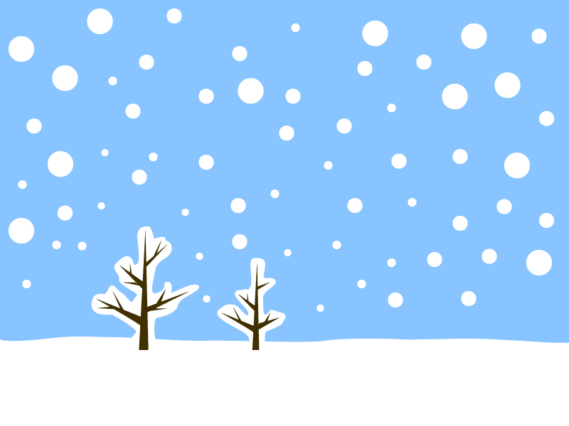 シンプルな雪景色のイラスト素材