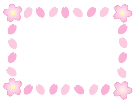 桜のフレーム・飾り枠素材02
