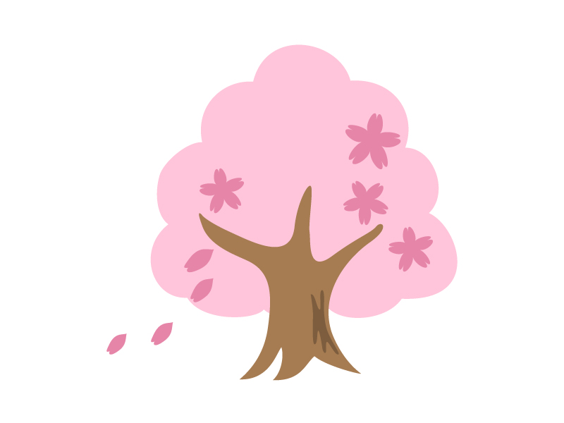 桜の木のイラスト素材 イラスト無料 かわいいテンプレート
