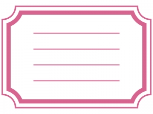 ラベル風 ピンク フレーム 枠素材01 イラスト無料 かわいいテンプレート