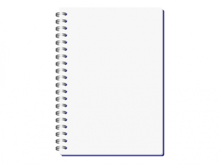 シンプルな自由帳ノートのイラスト素材