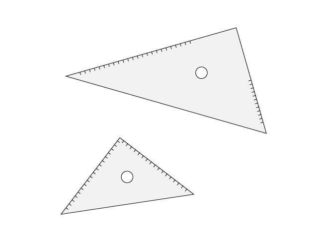 三角定規・文房具のイラスト素材