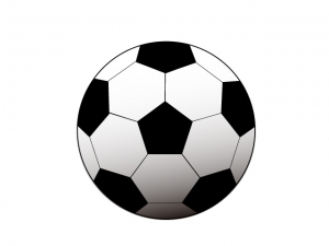白と黒のシンプルなサッカーボールのイラスト素材 イラスト無料 かわいいテンプレート