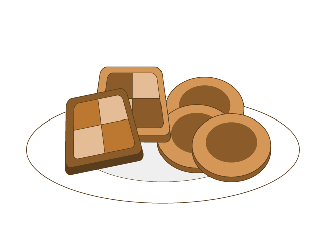 チョコレートクッキーのイラスト素材