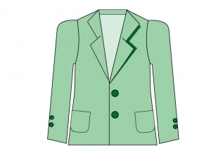 緑色のジャケットのイラスト素材 イラスト無料 かわいいテンプレート