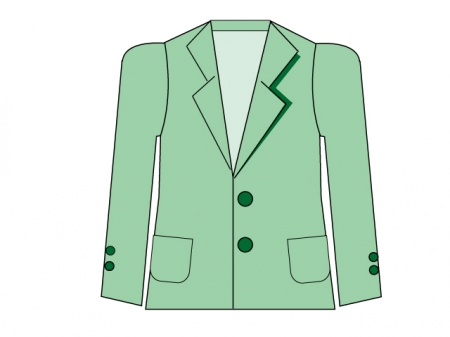 緑色のジャケットのイラスト素材