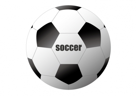 白と黒のシンプルなサッカーボールのイラスト素材02