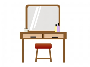 化粧台 鏡台のイラスト素材 イラスト無料 かわいいテンプレート