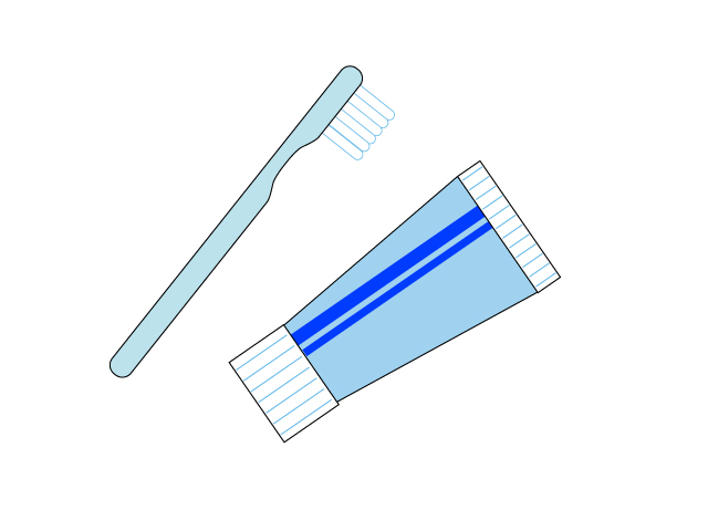歯ブラシと歯磨き粉のイラスト素材 イラスト無料 かわいいテンプレート