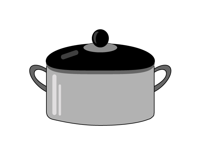 シンプルな鍋のイラスト素材
