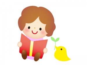 絵本を読んでいる子供のイラスト素材 イラスト無料 かわいいテンプレート