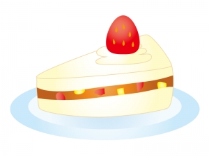 いちごのショートケーキのイラスト素材 イラスト無料 かわいいテンプレート