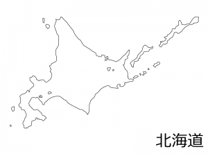 北海道の白地図のイラスト素材 イラスト無料 かわいいテンプレート