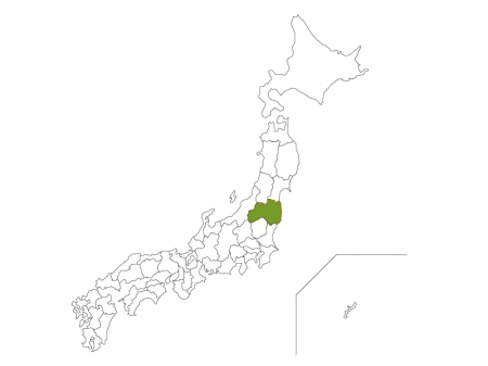 日本地図と福島県のイラスト