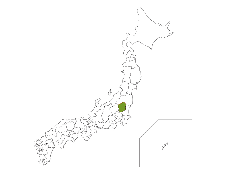 日本地図と栃木県のイラスト