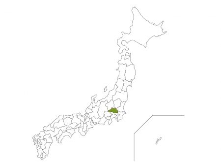 日本地図と埼玉県のイラスト