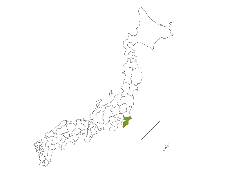 日本地図と千葉県のイラスト