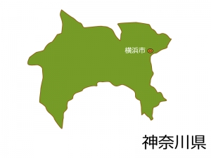 神奈川県と横浜市の地図イラスト素材 イラスト無料 かわいいテンプレート
