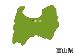 富山県と富山市の地図イラスト素材 イラスト無料 かわいいテンプレート