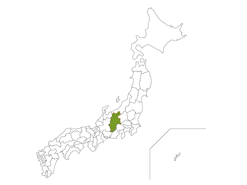 日本地図と長野県のイラスト