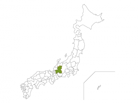 日本地図と岐阜県のイラスト