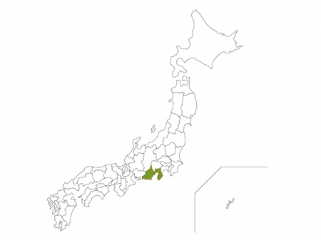 日本地図と静岡県のイラスト