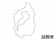 滋賀県の白地図のイラスト素材