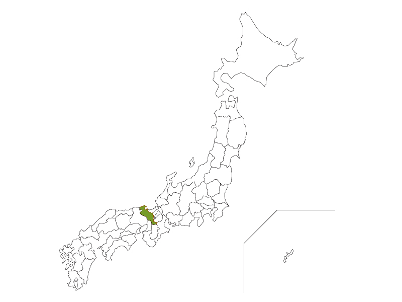 日本地図と京都府のイラスト