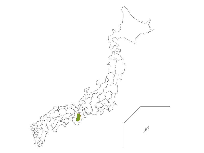日本地図と奈良県のイラスト