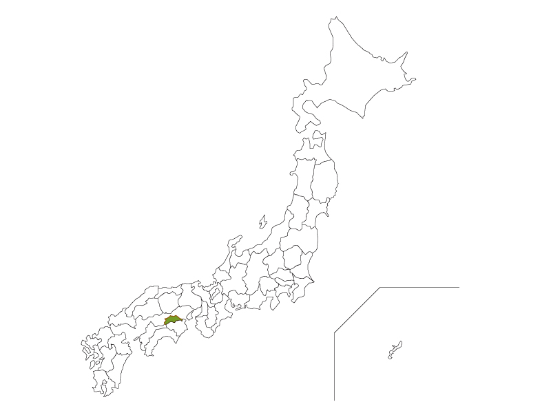 日本地図と香川県のイラスト