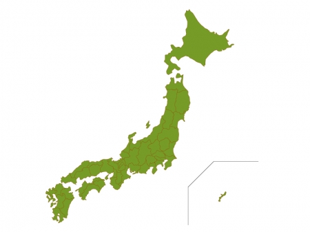 日本地図（ベクターデータ）のイラスト素材