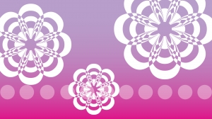 ピンクのグラデーション背景の花の模様の壁紙 背景素材 1 920px 1 080px イラスト無料 かわいいテンプレート