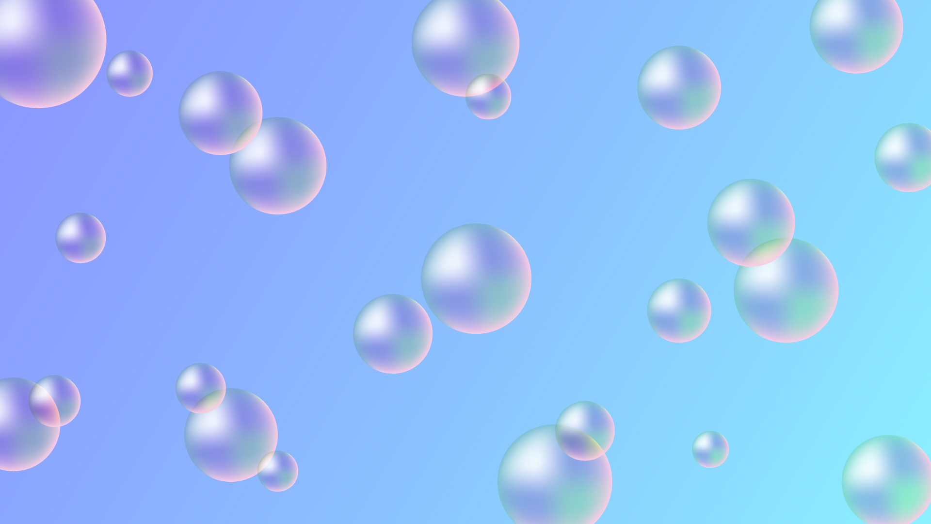 シャボン玉・バブルの壁紙・背景素材 1,920px×1,080px
