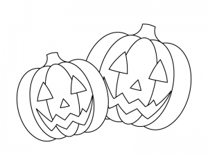 ぬりえ素材 かぼちゃ ハロウィンのイラスト素材 イラスト無料 かわいいテンプレート