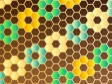 カラフルな蜂の巣模様の壁紙・背景素材 1,920px×1,080px