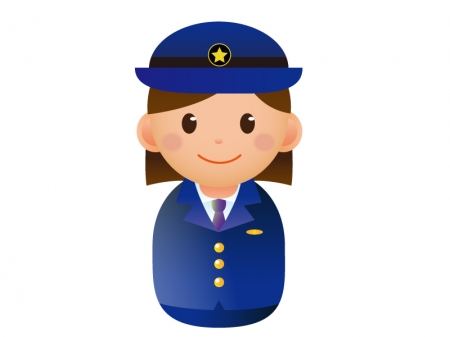 婦人警察官のアイコンイラスト